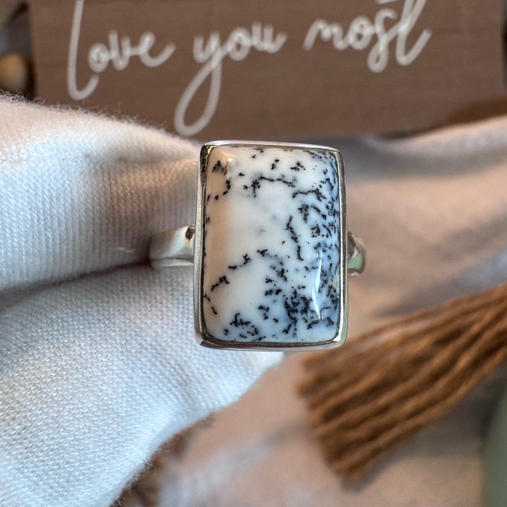 Dendritic Opal Ring